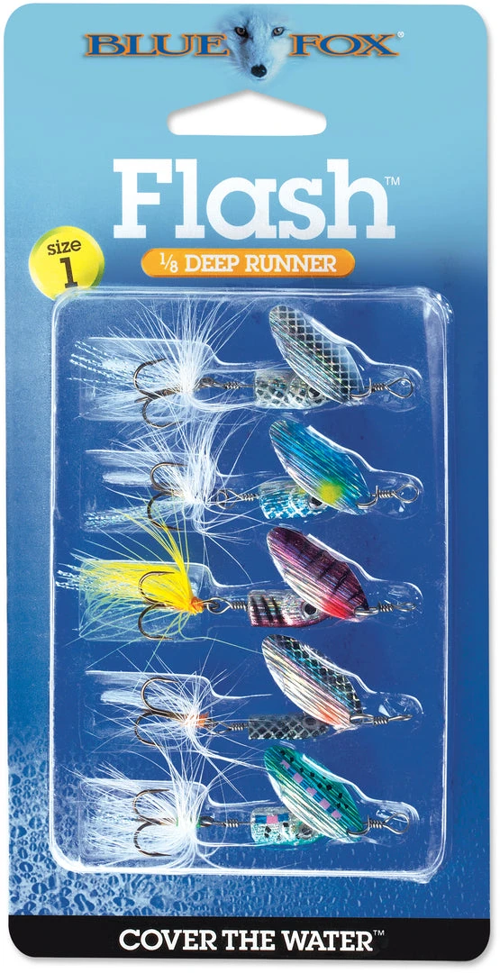 Blue Fox 5-Piece Flash Spinner Kit Baits 1 Blue Fox 5-Piece Flash Spinner Kit Baits