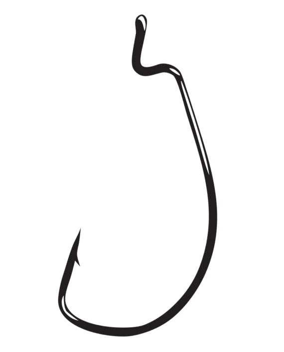 Gamakatsu Black EWG Offset Worm Hook Tackle 5 Gamakatsu Black EWG Offset Worm Hook Tackle