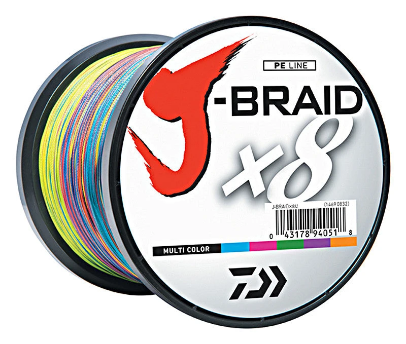 Daiwa J-Braid X8 Braided Line 1650 Yards Multi-Color 1 Daiwa J-Braid X8 Braided Line 1650 Yards Multi-Color