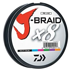 Daiwa J-Braid X8 Braided Line 165 Yards Multi-Color