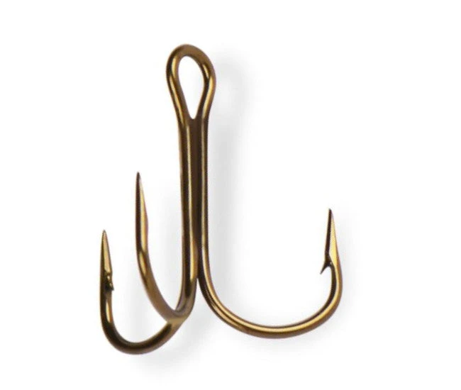 Mustad 35647 Bronze Freshwater Round Bend Treble Hook 15 Mustad 35647 Bronze Freshwater Round Bend Treble Hook
