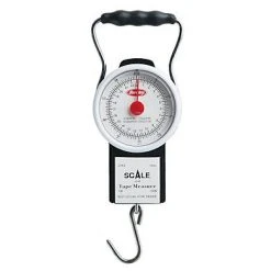 Berkley 50 Pound Analog Fish Scale W/ 39 Inch Measuring Tape Accessories