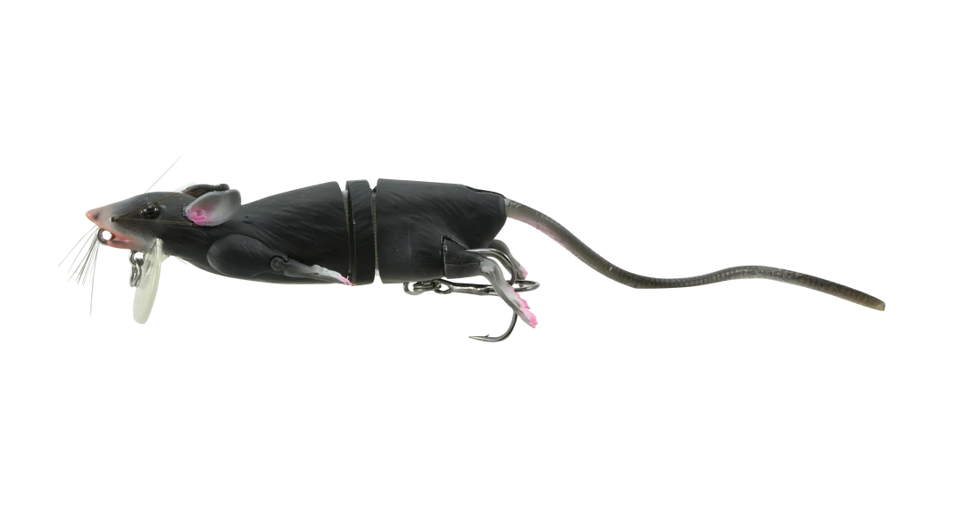 Baits Savage Gear 3D Rat Floating Bait Topwater Crankbait 4 Baits Savage Gear 3D Rat Floating Bait Topwater Crankbait