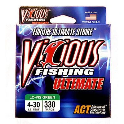 Vicious Fishing Vicious Ultimate Monofilament Fishing Line 250-330 Yards Lo-Vis Green 1 Vicious Fishing Vicious Ultimate Monofilament Fishing Line 250-330 Yards Lo-Vis Green