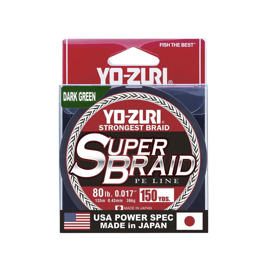 Yo-Zuri Superbraid Dark Green 150 Yards Superbraid Fishing Line 8 Yo-Zuri Superbraid Dark Green 150 Yards Superbraid Fishing Line