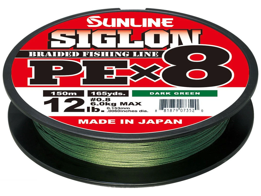 Sunline Siglon PEx8 Dark Green Braid 165 Yards Braided Fishing Line 1 Sunline Siglon PEx8 Dark Green Braid 165 Yards Braided Fishing Line