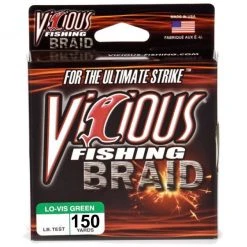 Vicious Fishing Vicious Braid Fishing Line Lo-Vis Green 100-150 Yards